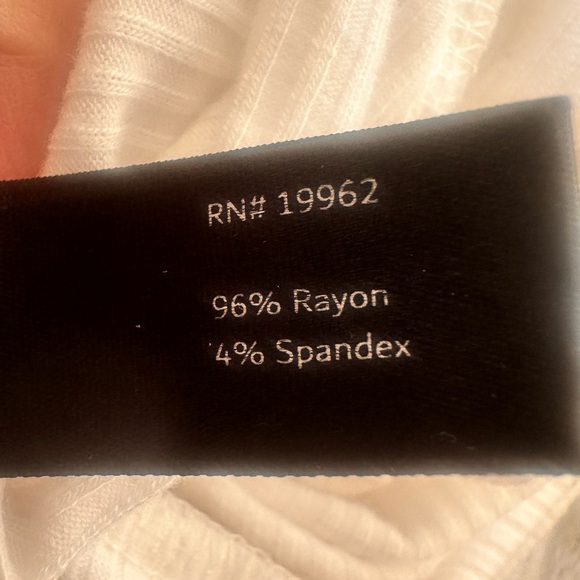 Boston Proper White Ribbed Tank Top - Picture 4 of 4